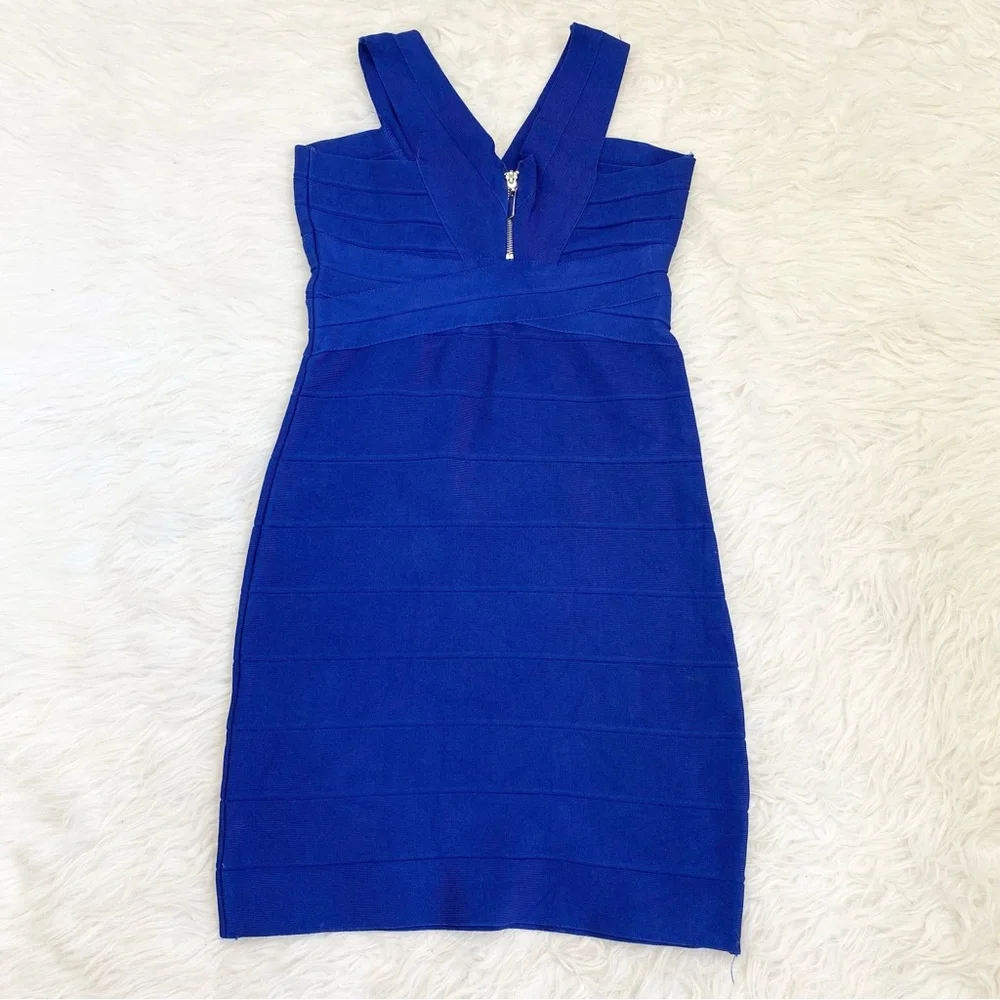 BEBE Blue Banadge Dress - Picture 3 of 8